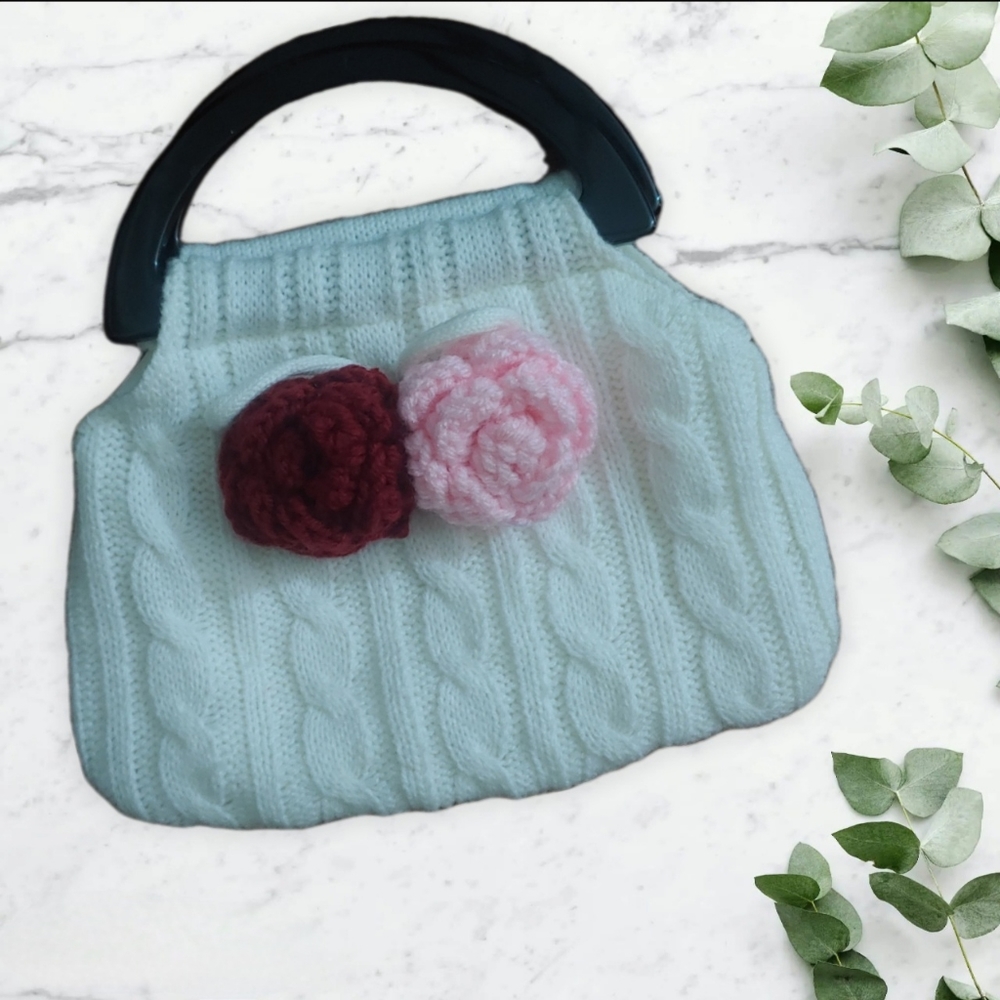 Old Navy White Knitted Handbag